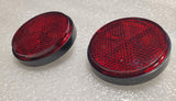 Kawasaki Z1 F7 F9 F11 KZ400 Red Rear Shock Reflector 28012-008 PAIR - Repro