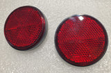 Kawasaki Z1 F7 F9 F11 KZ400 Red Rear Shock Reflector 28012-008 PAIR - Repro
