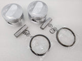 Honda 78-79 CB400T 79 CM400T Piston Kit - 2 Kits - .25mm Oversize - 70.75mm