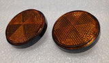 Kawasaki Z1 F7 KE100 KZ400 Amber Front Shock Reflector 28012-009 PAIR - Repro