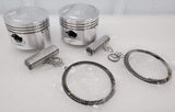 Honda 78-79 CB400T 79 CM400T Piston Kit - 2 Kits - .50mm Oversize - 71.0mm