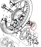 Honda CB450 CL450 CB750 CB500T Rear Wheel Bearing Retainer 41231-283-000 - Repro